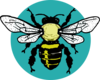 Blue Bee Clip Art