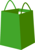 Green Shopper Bag Clip Art