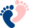 Baby Feet Green Clip Art