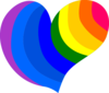 Raibow Heart Clip Art