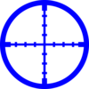 Blue Crosshair Target Clip Art