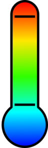 Colorful Thermometer Base Clip Art