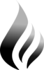 B&w Flame Logo Black Clip Art