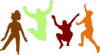 Kids Jumping (fall) Clip Art