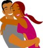 Couple Hugging Clip Art