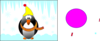 Penguin In The Winter Clip Art