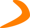 Orange Boomerang Clip Art