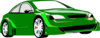 Green Sports Car Clip Art