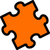 Orange Puzzle Piece Clip Art