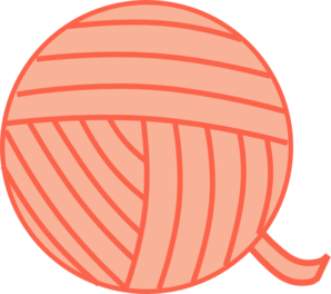 Peach Yarn Clip Art