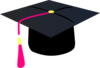 Mortarboard Pink Tassel Clip Art