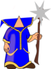 Headless Blue Wizard Clip Art