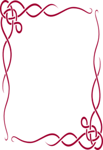 Menu Border2 Marroon Clip Art