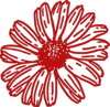 Redish Color Daisy Clip Art