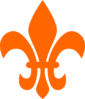 Orange Fleur De Lis Clip Art