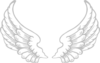 Gray Wings Clip Art