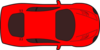 Red Car - Top View Clip Art