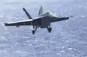 An F/a-18f Super Hornet Prepares To Make An Arrested Landing Clip Art