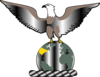 Eagle Over Globe Clip Art