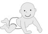 Crawling Infant Clip Art