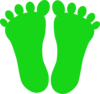 Green Footprints Clip Art