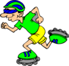 Roller Blading Clip Art