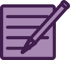 Purple Document Clip Art