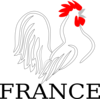 French Rooster Out For In Ten Clip Art