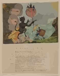 To His Royal Highness Fredrick Duke Of York, This Plate Of Satan Holding Th Prepondrence Of Power; Or, Bounaparte S Threat, Is Most Humbly Inscribed, By E. Sanders Clip Art