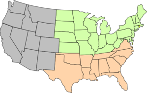 Three-region U.s. Map Clip Art