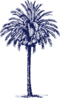 Navy Blue Date Palm Clip Art