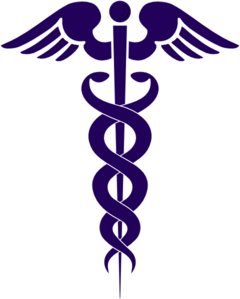 Blue Caduceus Clip Art