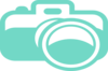 Teal Camera Clip Art