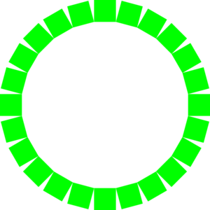 Circle Of Square In Green Clip Art