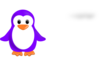 Purple Penguin Clip Art