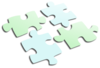 Puzzle Light Blue And Green Clip Art