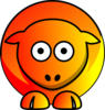 Sheep - Fire Orange And Yellow Clip Art