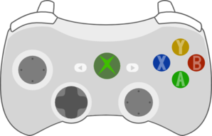 Xbox Controller Dark Buttons Clip Art