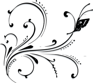 Butterfly Scroll Clip Art