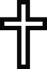 Black White Cross 2 Clip Art