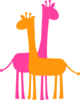 Birthday Girl Giraffes Clip Art