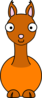 Llama - Orange Clip Art