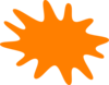 Orange Paint Splat Clip Art