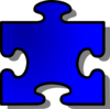 Blue Puzzle Piece Clip Art