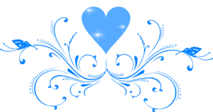 Blue Butterfly Scroll Clip Art