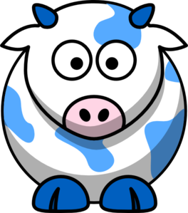 Blue Cow Clip Art