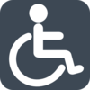 Wheelchair Icon Gray Clip Art