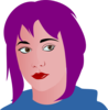 Purple Hair Clip Art