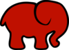 Red Elephant Clip Art