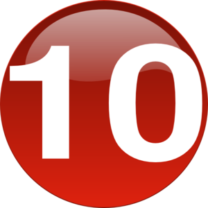 Bullet 10 Red 10 Clip Art